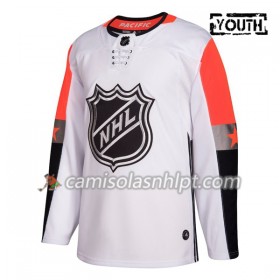 Camisola 2018 NHL All-Star Pacific Division Blank Adidas Branco Authentic - Criança